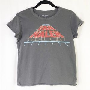 Van Halen Grey Chewed Hem Distressed
Band Tee
Grey 
Size: S